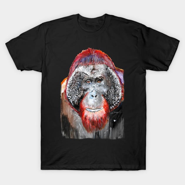 Orangutan Portrait T-Shirt by lucafon18